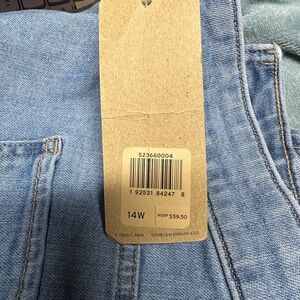 Levi's Sky Blue Denim overall shorts